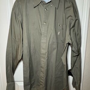 Cowboy up Men's Grey Long-Sleeve Button-Up Shirt